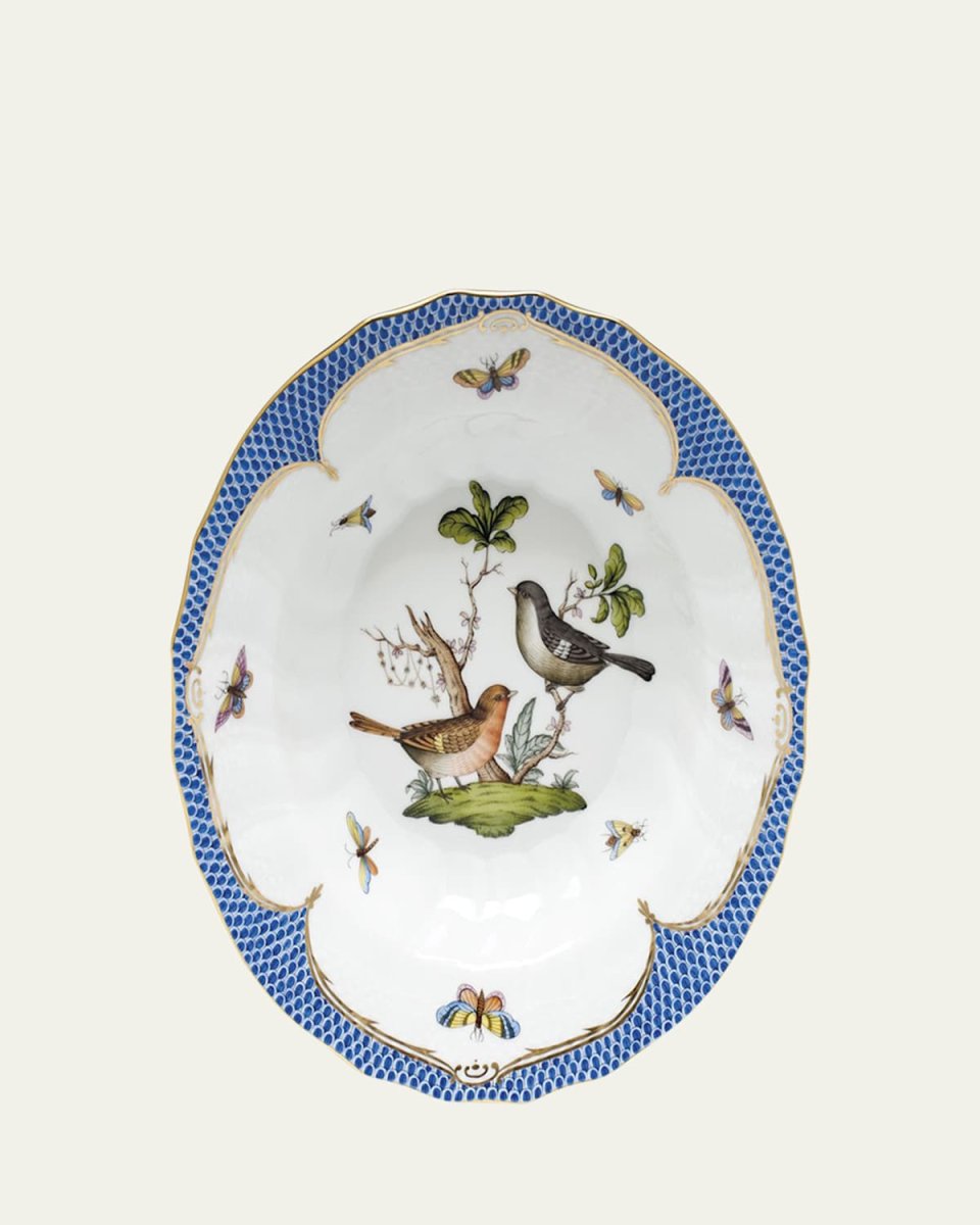 Rothschild Blue Motif 05 Rim Soup Bowl